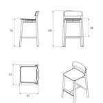 ARCHE bar stool / Black KRYSTIAN KOWALSKI