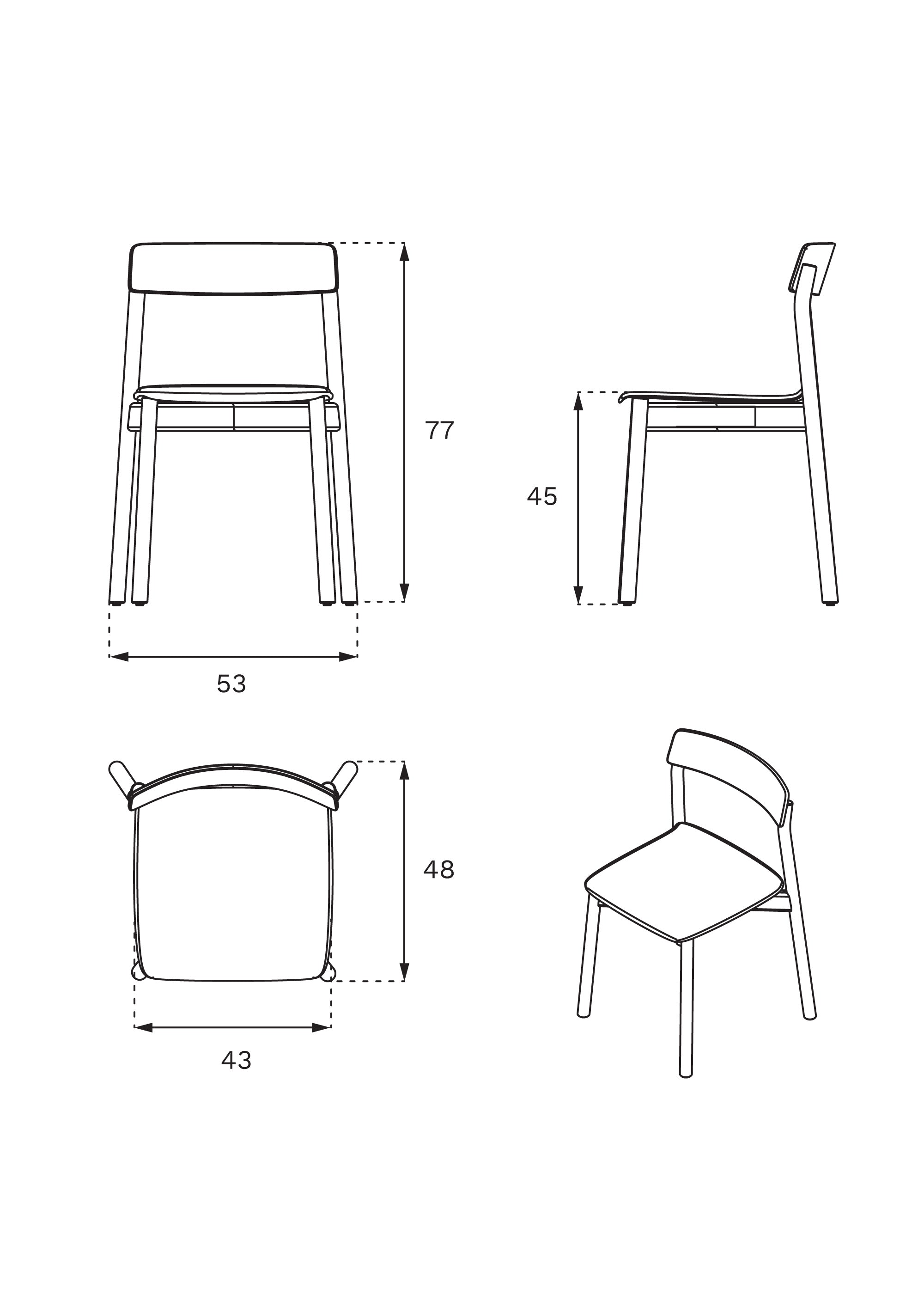 ARCHE chair / Black oak KRYSTIAN KOWALSKI