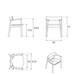 ELIPSA SOFT chair / Dark oak / Leather TAMO
