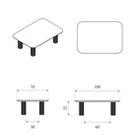 FILAR LOW coffee table / Dark oak Kenyon Yeh