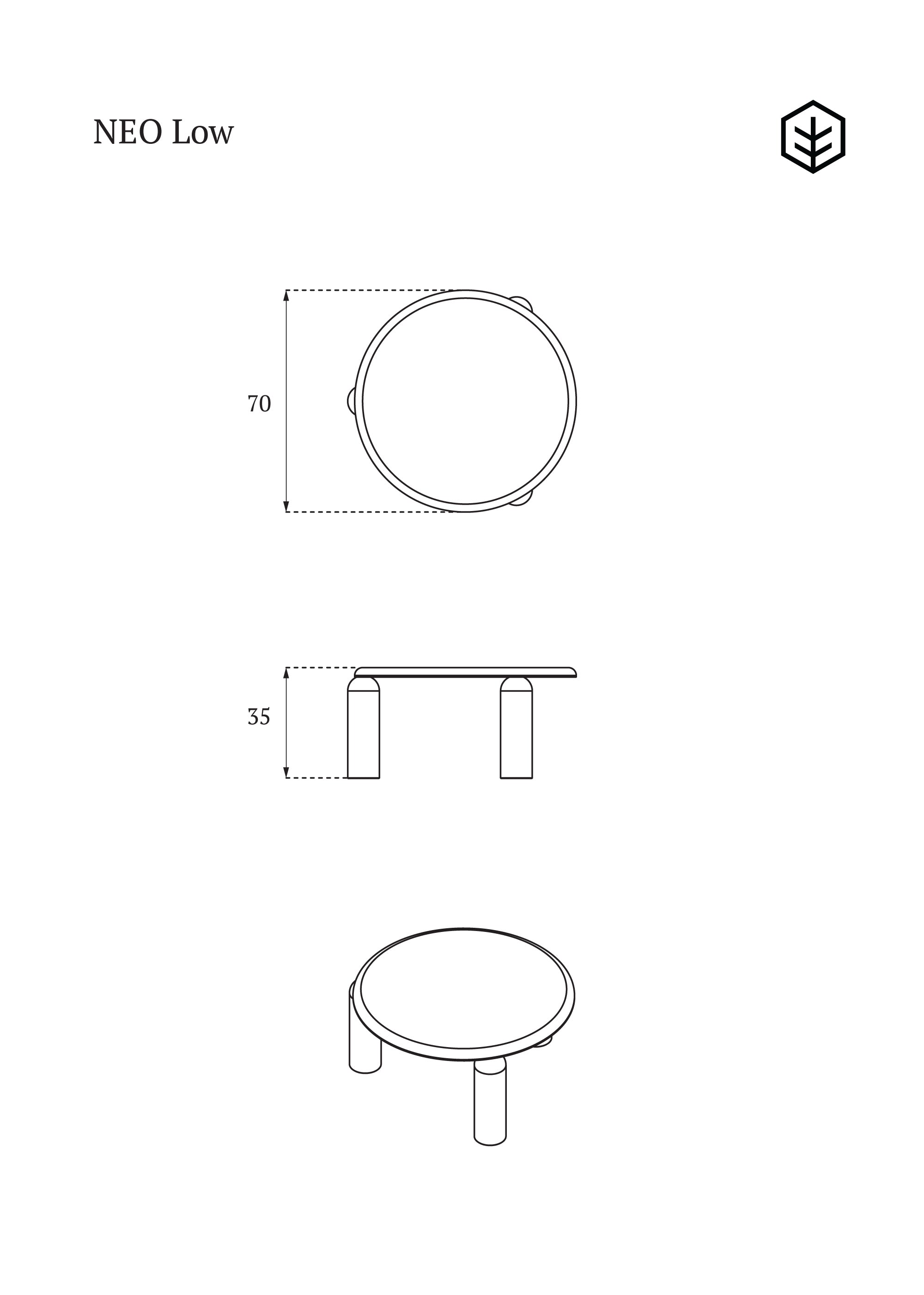 NEO LOW table / Dark oak TAMO