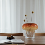 Set of ORIO glass vases with rounded shapes, elegant symmetry, and fluid design