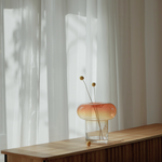 Set of ORIO glass vases with rounded shapes, elegant symmetry, and fluid design