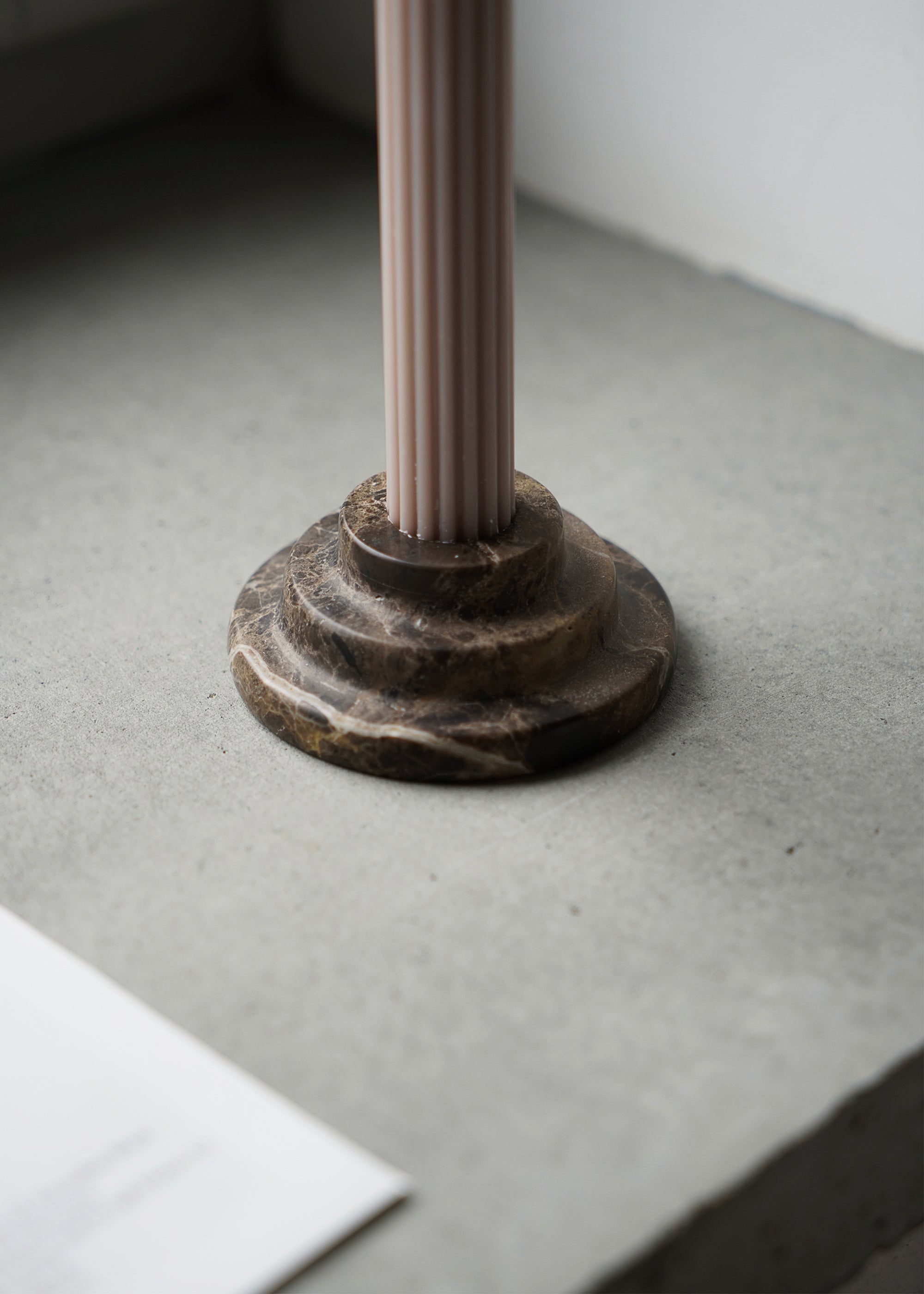 ROKK candle holder / Dark Emperador TAMO