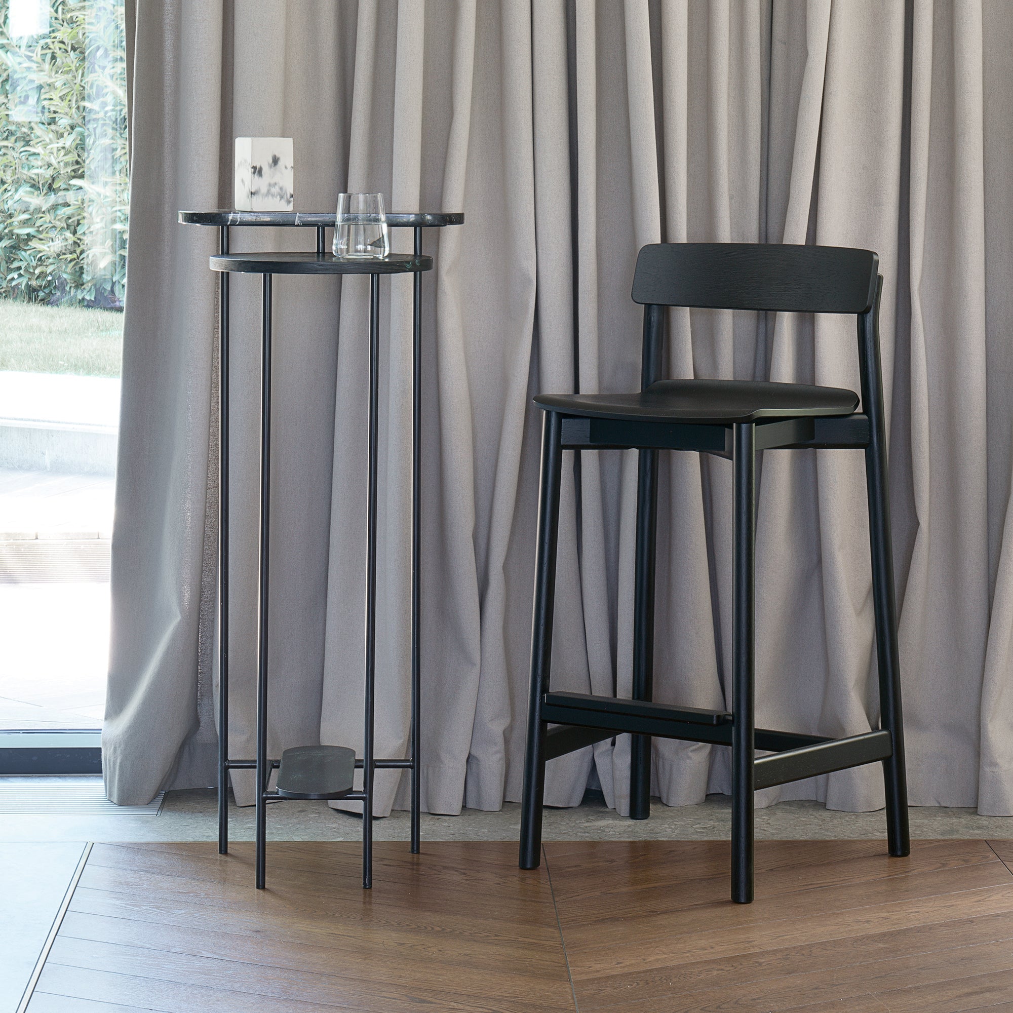 ARCHE bar stool / Black KRYSTIAN KOWALSKI