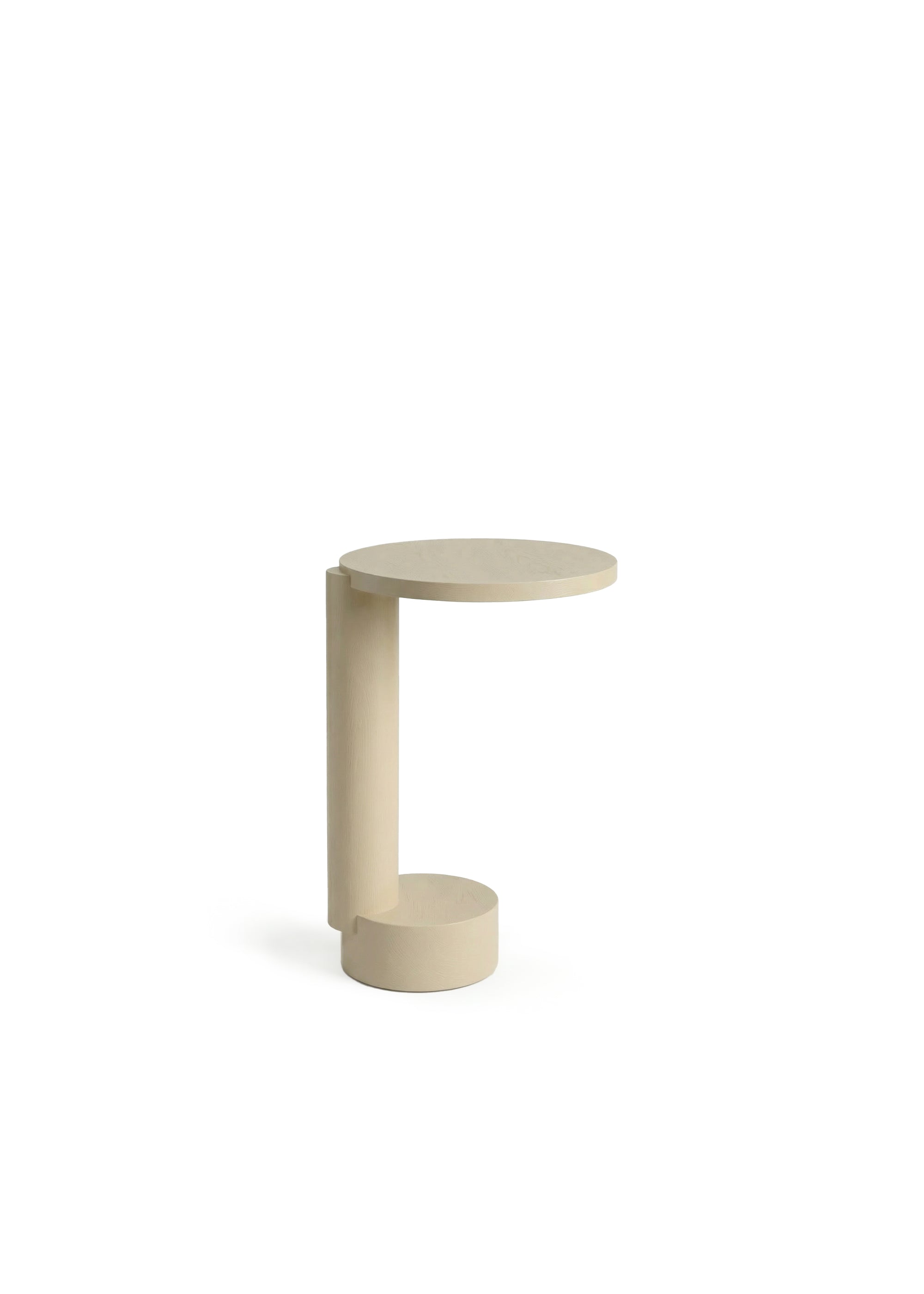 White wooden side table