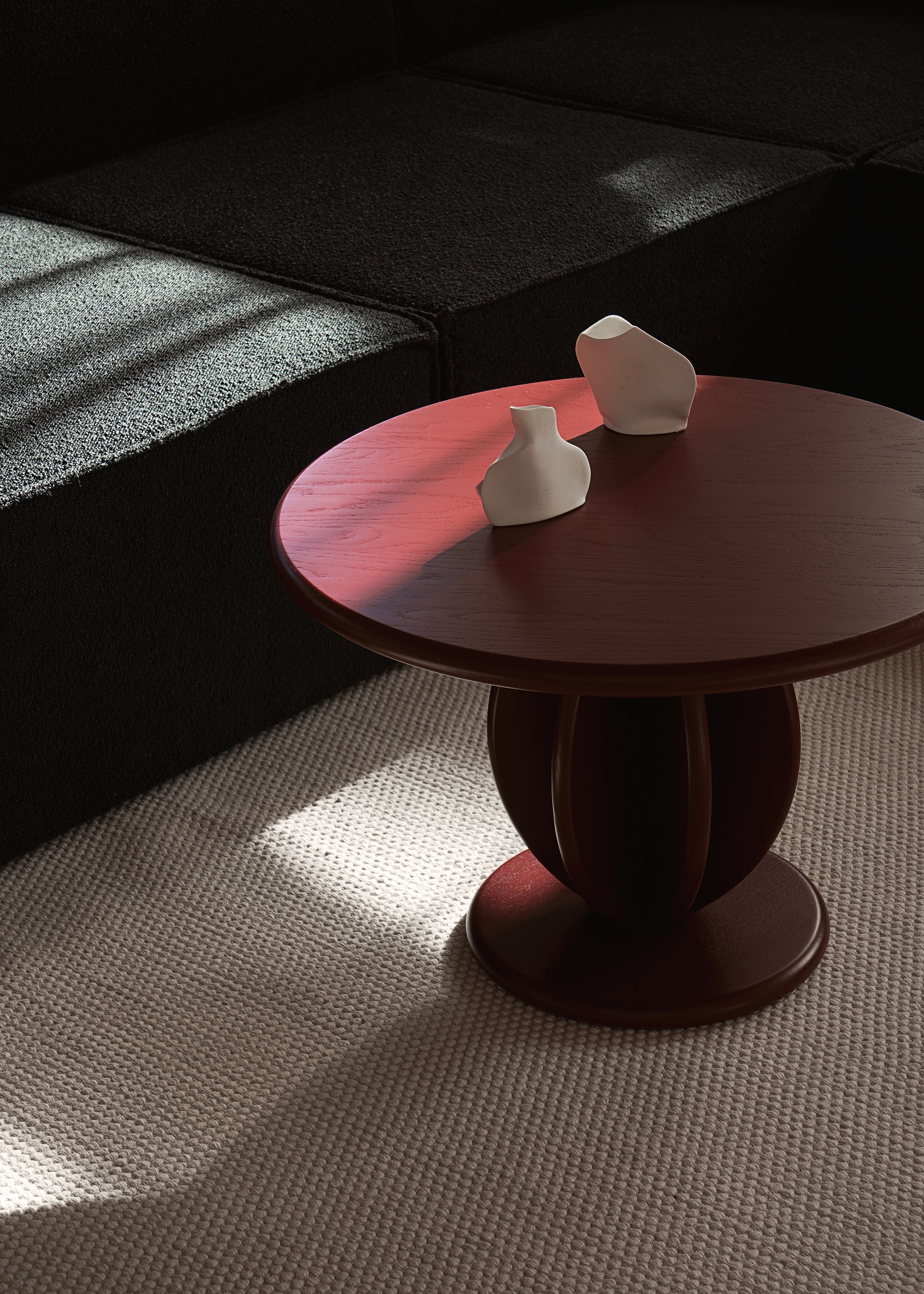 CITRUS LOW coffee table / Burgundy ash SYLVAIN WILLENZ