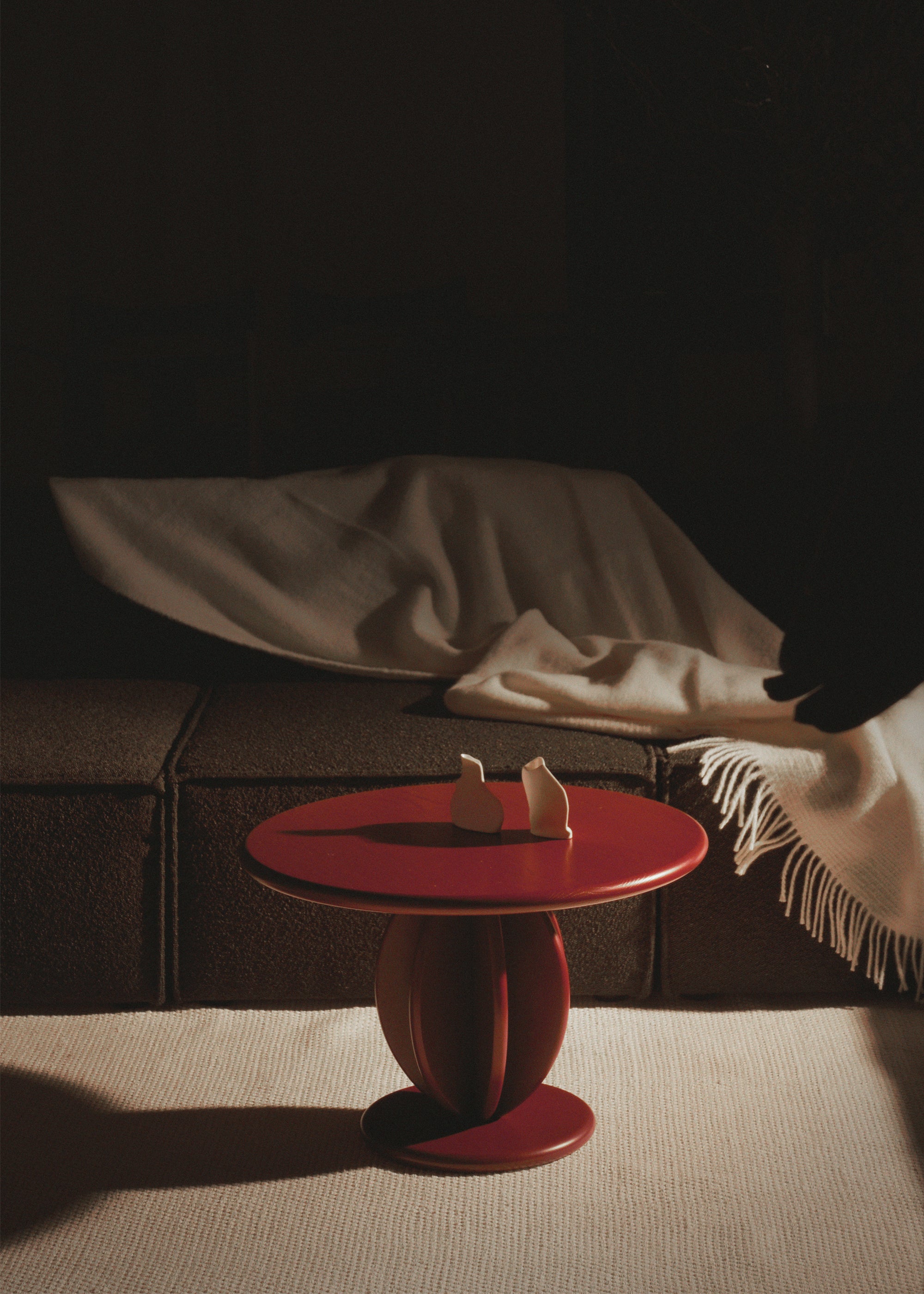 CITRUS LOW coffee table / Burgundy ash SYLVAIN WILLENZ