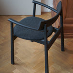 ELIPSA SOFT chair / Black oak / Boucle black TAMO