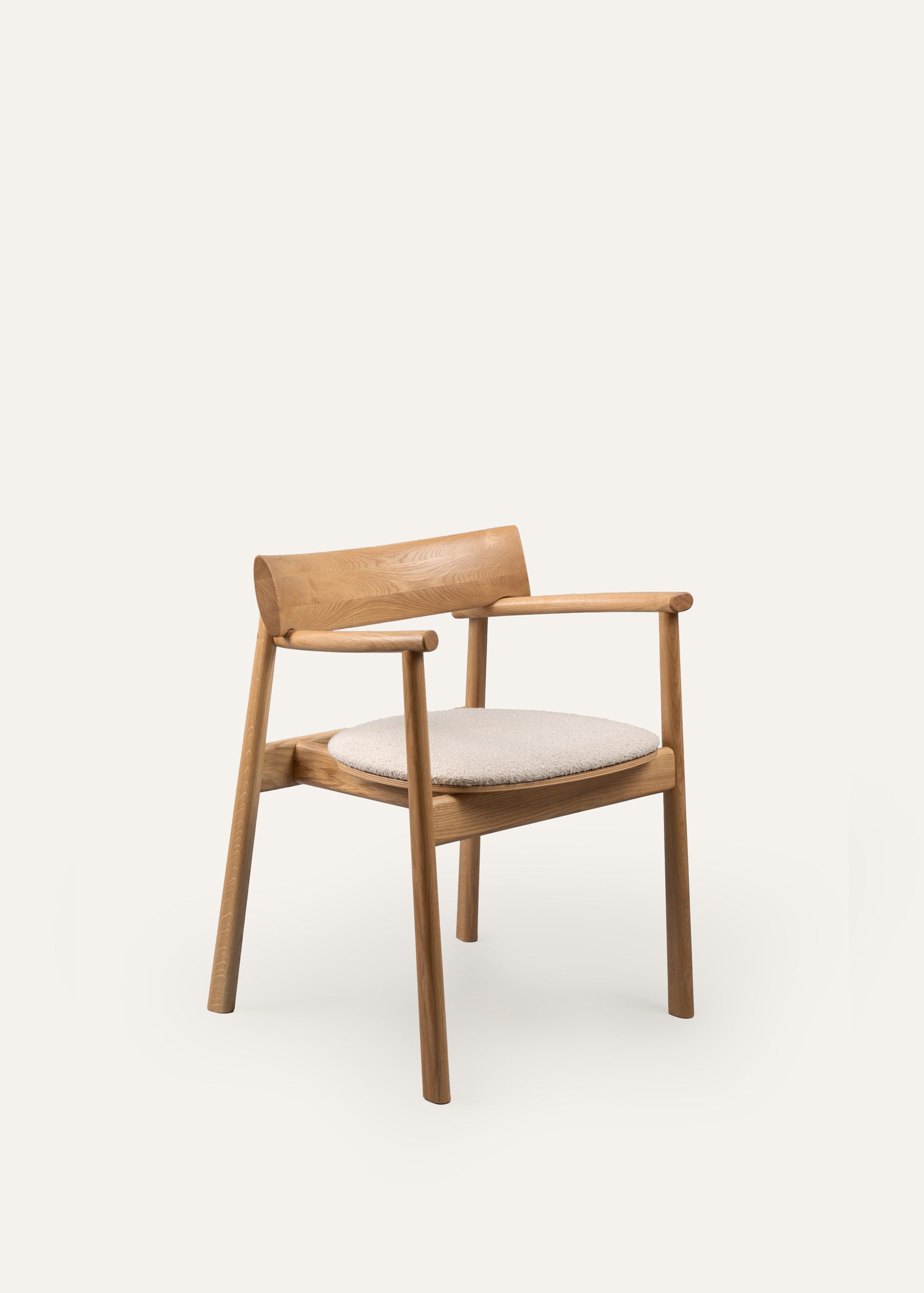 Modern designer wooden chair with upholstered seat
