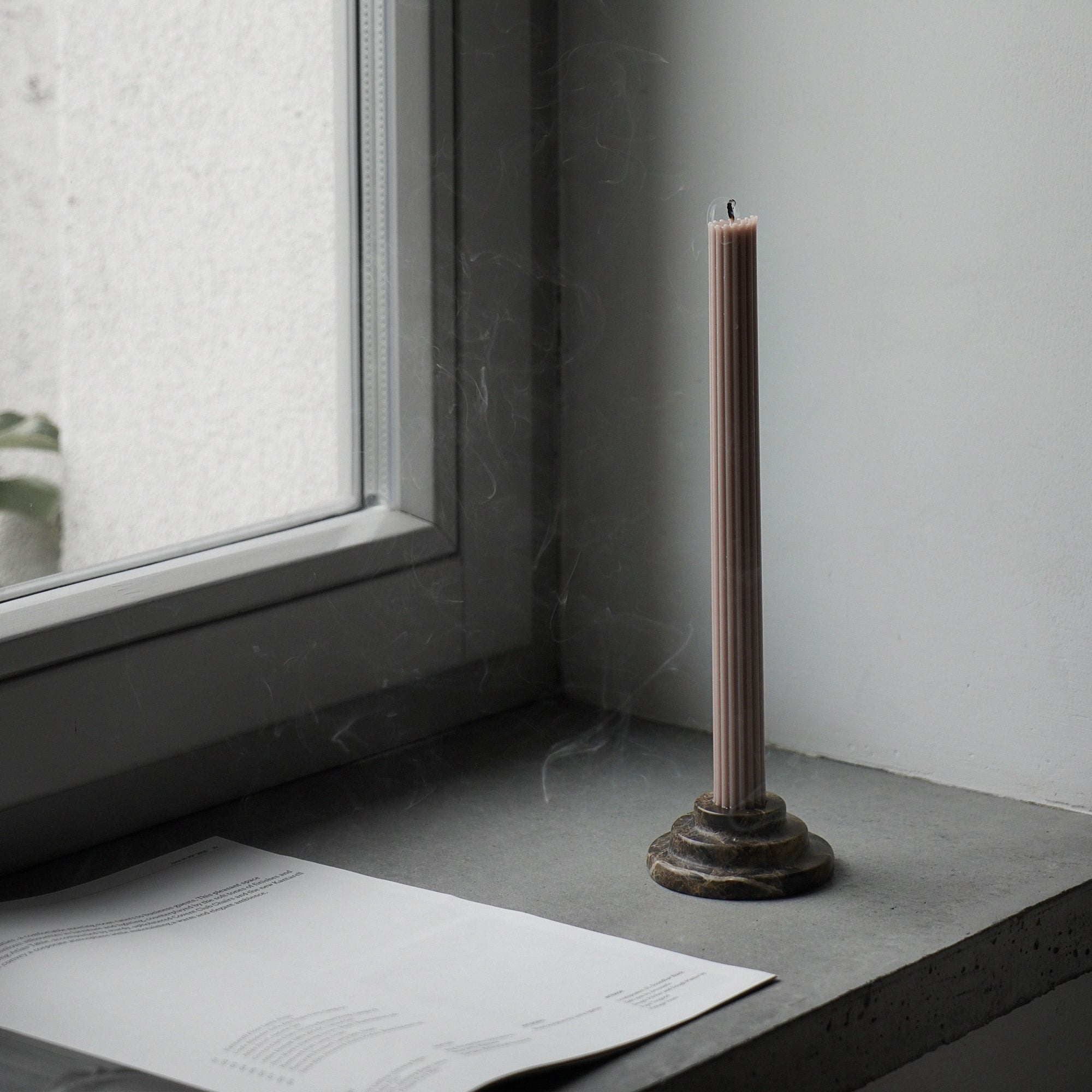 ROKK candle holder / Dark Emperador TAMO