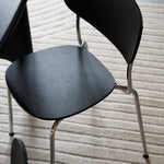 SPLOT chair / Chrome / Black oak MARCIN LASKOWSKI