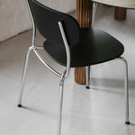 SPLOT chair / Chrome / Black oak MARCIN LASKOWSKI
