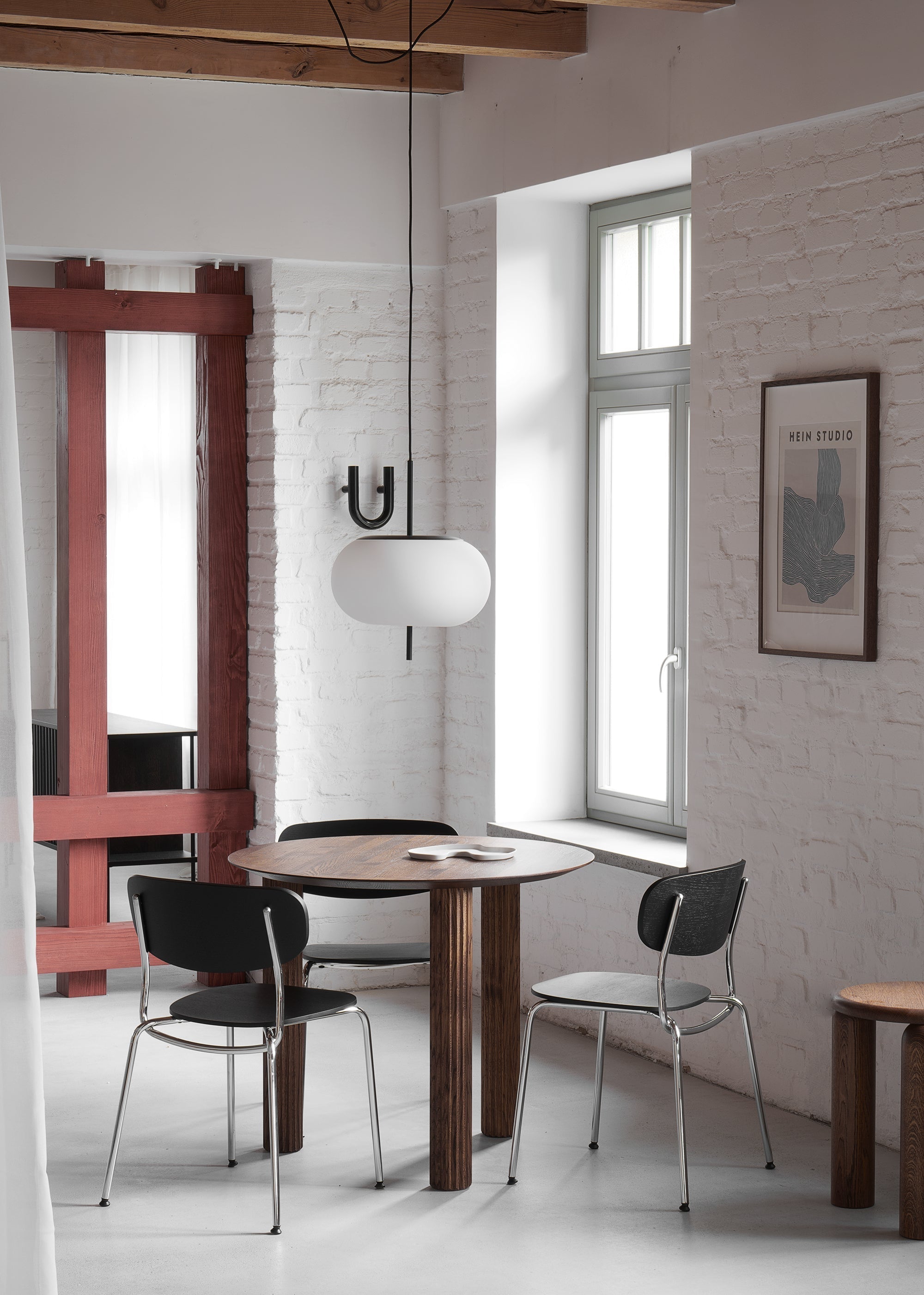 SPLOT chair / Chrome / Black oak MARCIN LASKOWSKI