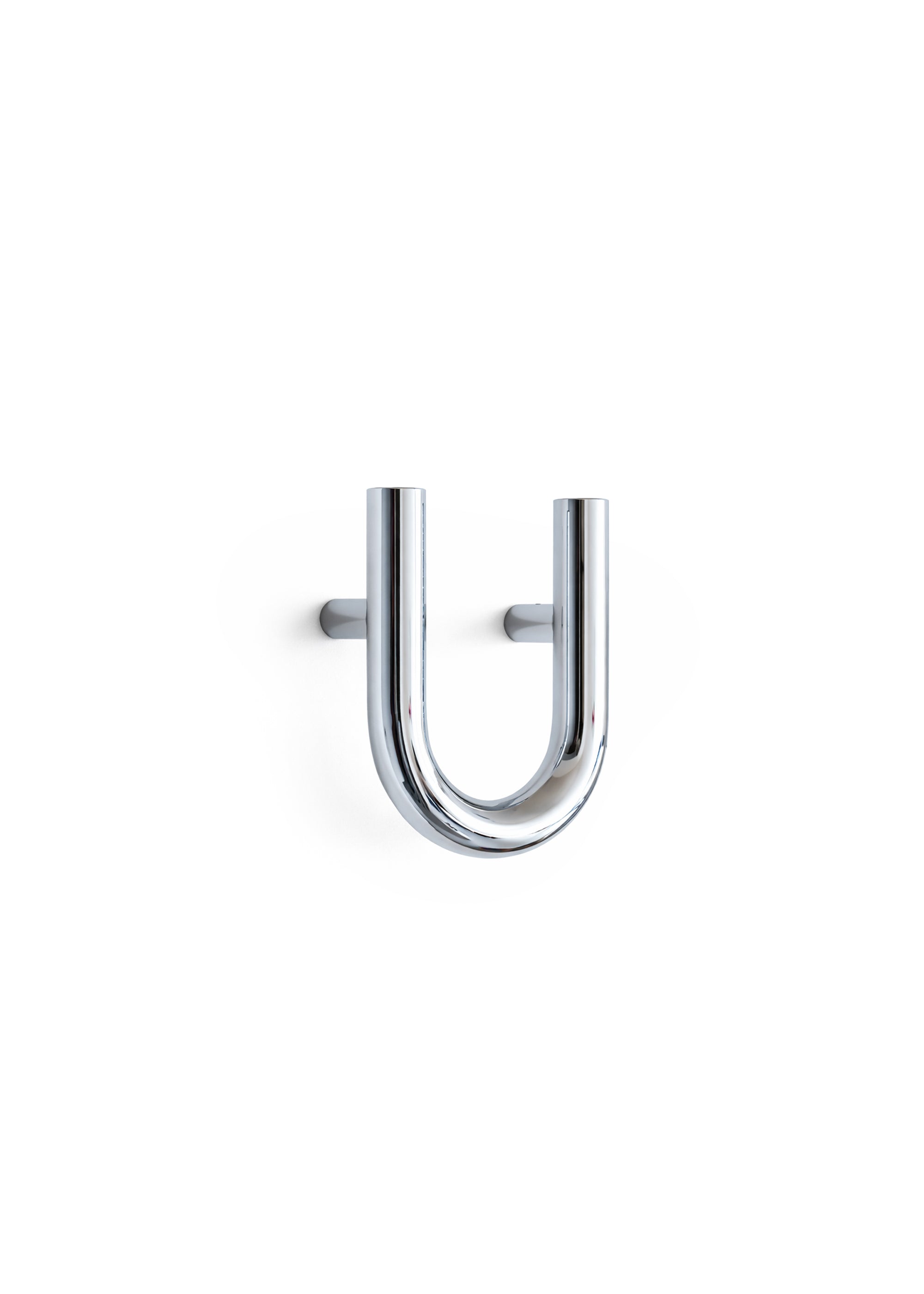 Chrome-plated wall-mounted hanger with a modern design